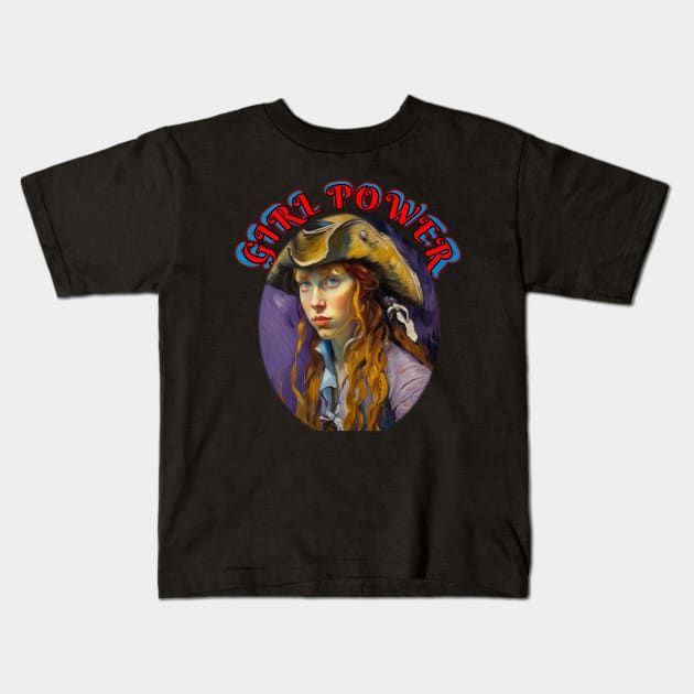 Girl power Pirate wench Kids T-Shirt by sailorsam1805